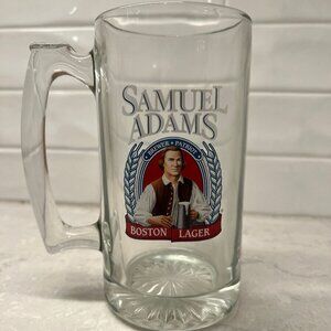 Samuel Adams Brewer Patriot Boston Lager Glass Beer Mug Stein - MINT CONDITION